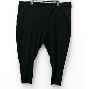 JJill Pure Jill Black Cropped Leggings Pull On Pants 3X Comfy Stretch Travel